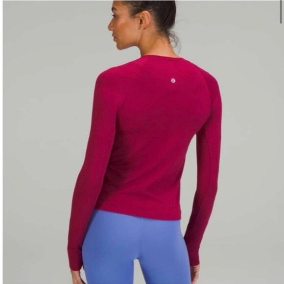 Lululemon Swiftly Tech Long Sleeves‎ 2.0 *Race Length Pomegranate Shirt Size 12 - Picture 1 of 9